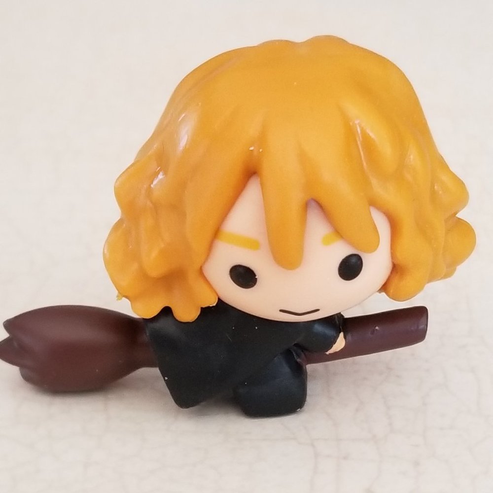 Harry Potter Hermione Granger on Her Broom Cake Topper Play Figure 1.5" Chibi